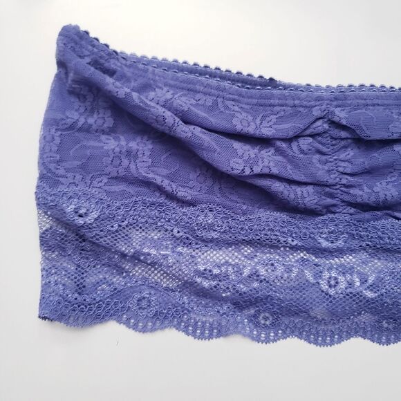 Nordstrom B. Tempted Dark Periwinkle Lace Bandeau Strapless Bra - Picture 2 of 4